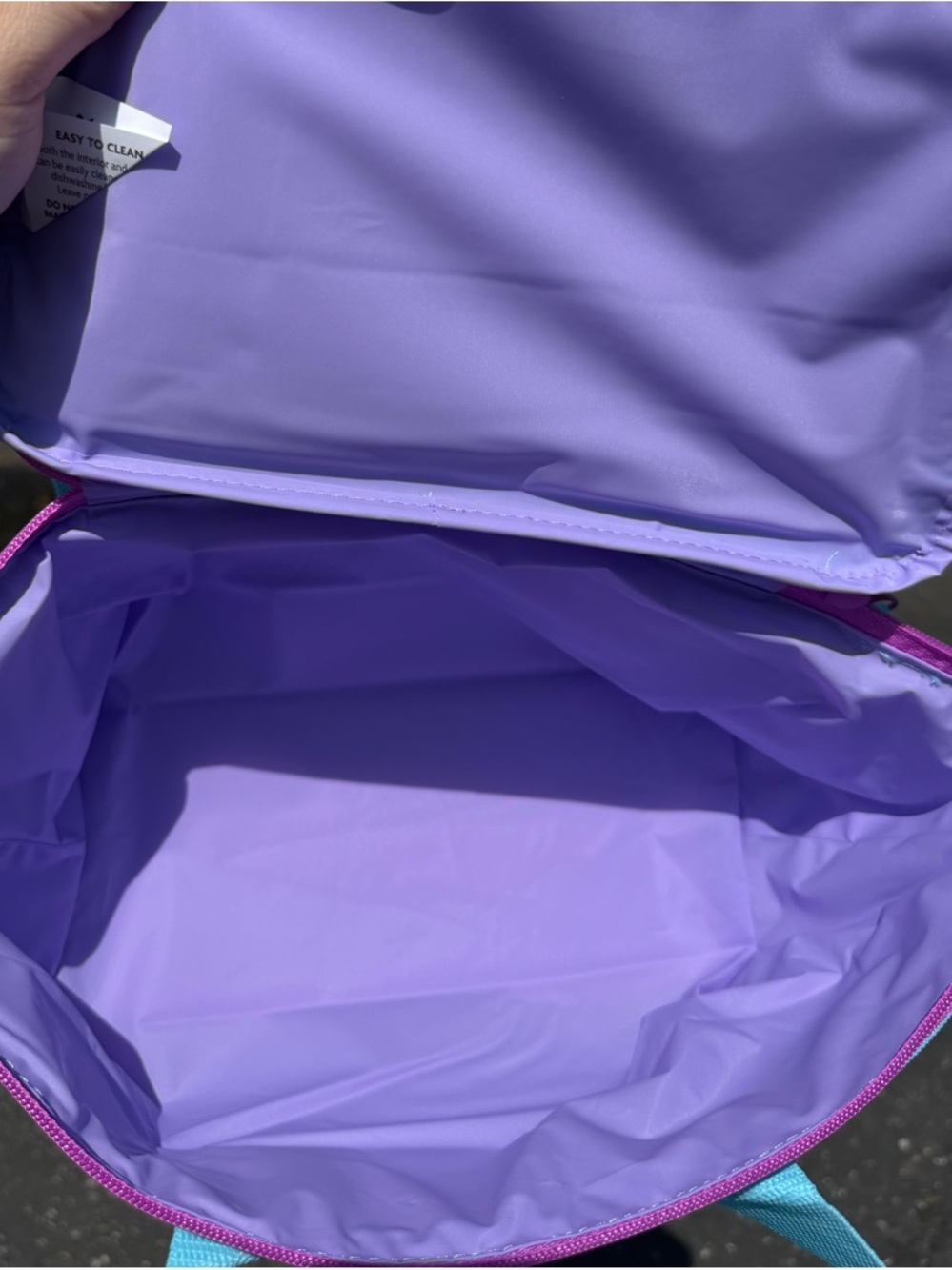 NWT! Trader Joe's Mini Insulated Bag - Teal & Purple - Picture 3 of 3